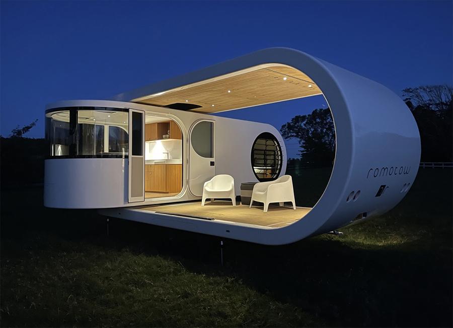 Superbe vue nocturne de la Romotow T8